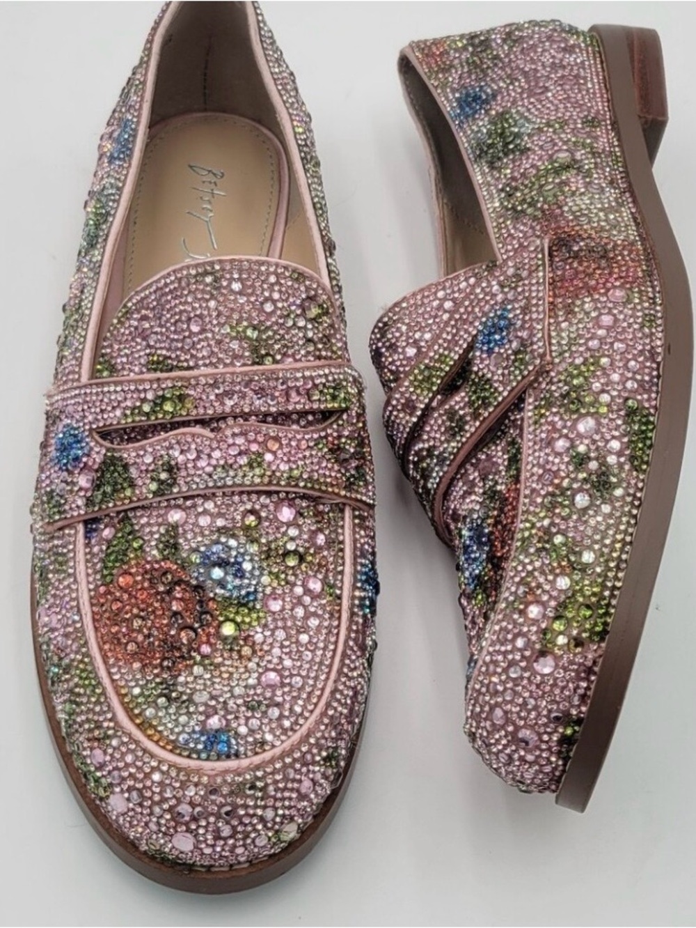 Betsey Johnson Aron
Embellished Multicolor Rhinestone Loafers size 7.5